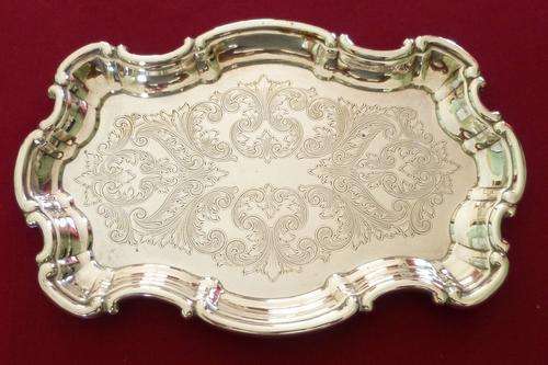 Decorative silver plated small tray