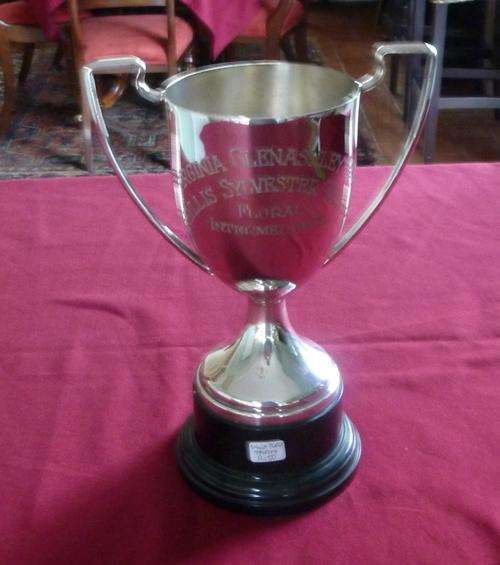 Large silver plated trophy