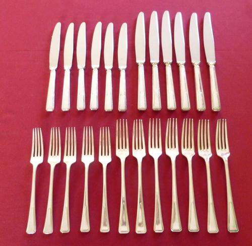 Set of art deco silver plated cutlery - 24 pieces