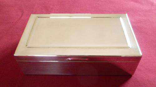 Silver plated cigar box