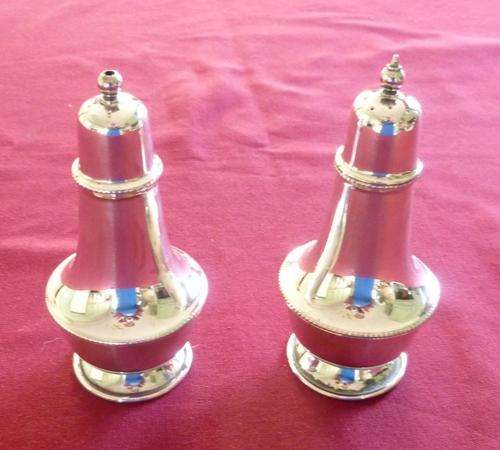 Silver plated salt and pepper