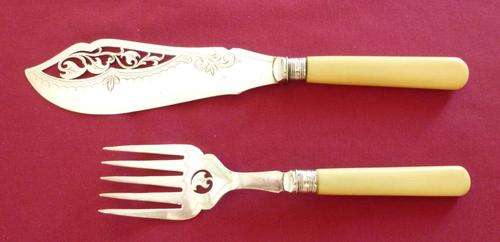 Bone handled fish servers