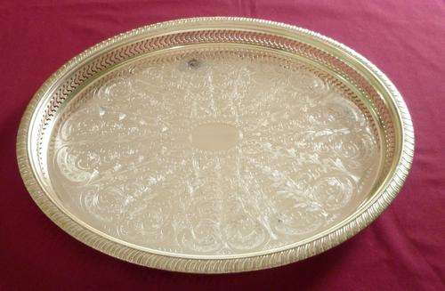 Silver plated gallery tray