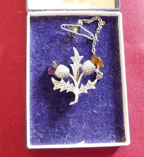 Scottish silver thistle broach