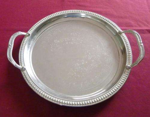 Silver plated gallery tray
