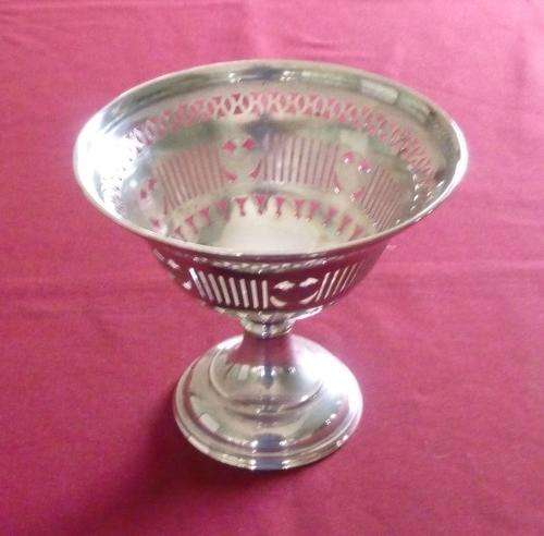 Silver plated pedestal sweet dish