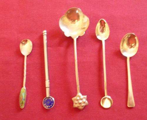Collection of silver spoons