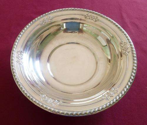 American silver fruit bowl