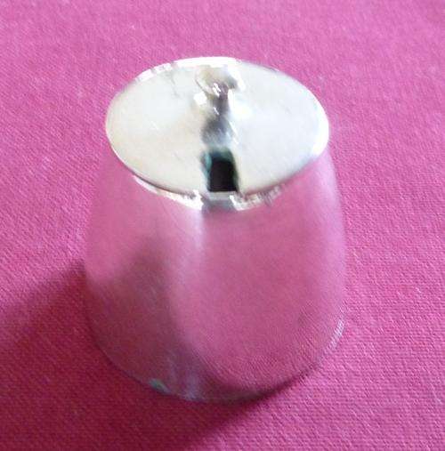 Cute silver plated mustard pot