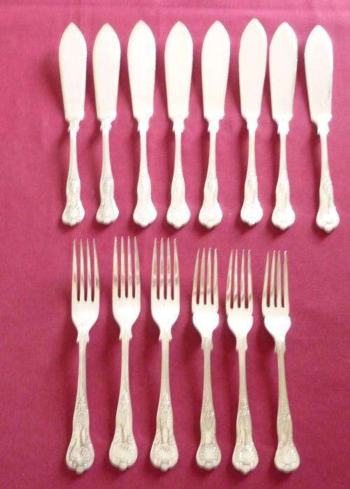 Kings pattern fish set for six