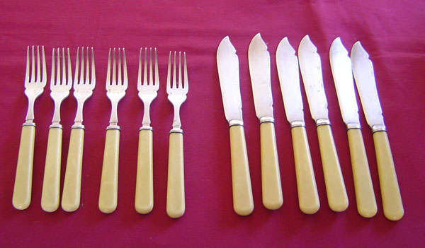 Bone handled fish set for six