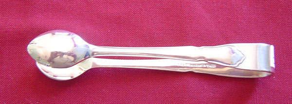 Pair of silver plated tongs