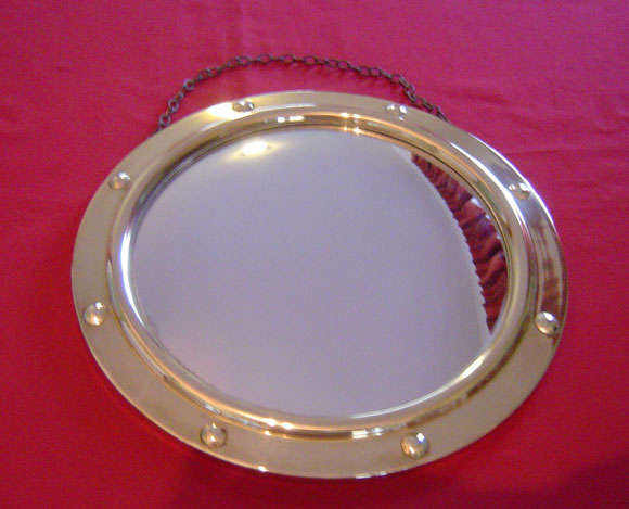 Fabulous arts and crafts brass mirror