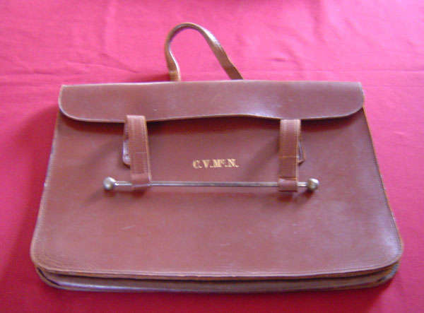 Old leather music case - reduced