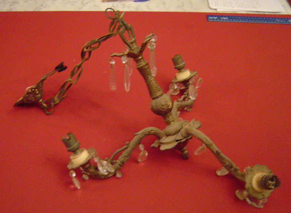 Vintage three arm chandelier