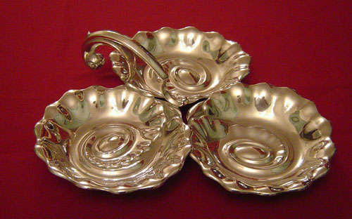 Victorian three division snack tray