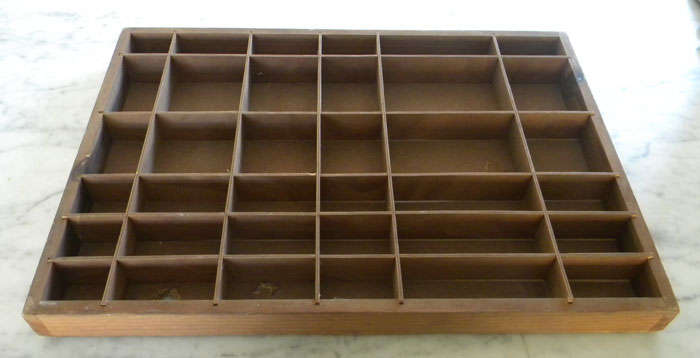 An old printer's tray