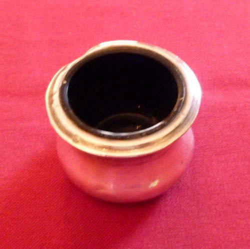 Charming silver salt pot