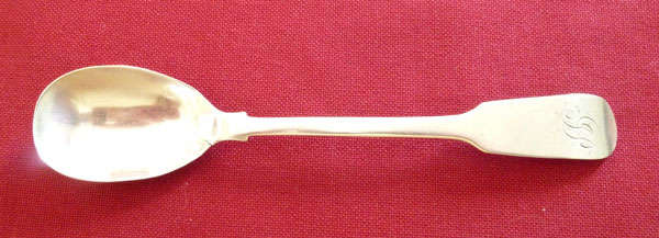 Irish silver sugar spoon