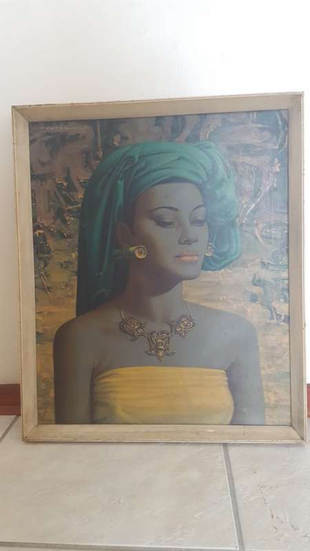 Tretchikoff on wood in frame