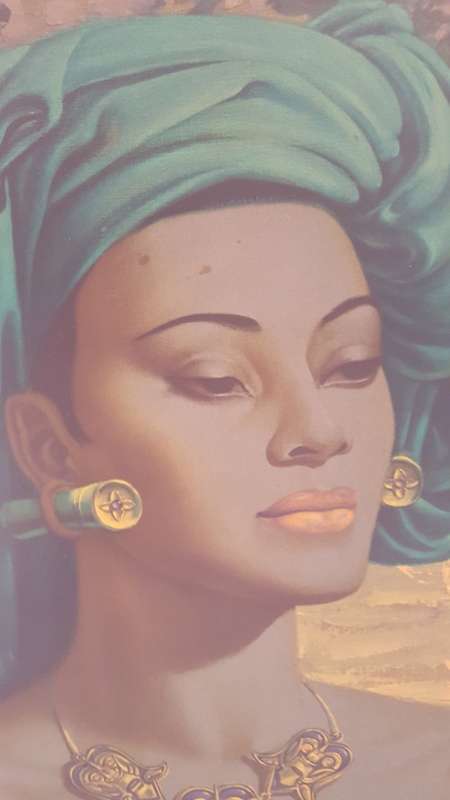 Tretchikoff on wood in frame