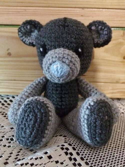 Crocheted Blue Nose Teddy