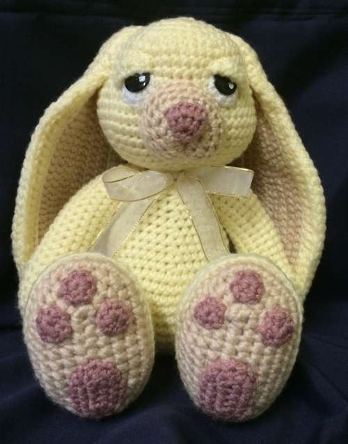 Crocheted Soft Toy - Long Ear Cuddle Bunny