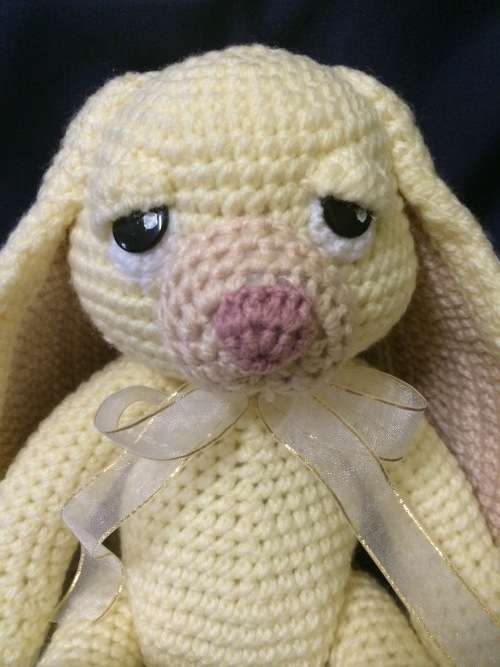 Crocheted Soft Toy - Long Ear Cuddle Bunny