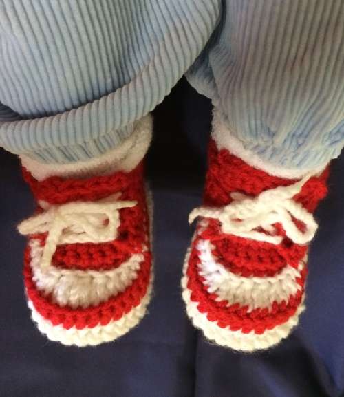 Crocheted Baby Sneakers