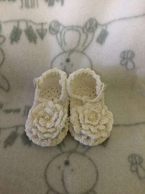 Crocheted Baby Espadrille Shoes (Ideal for Christening)