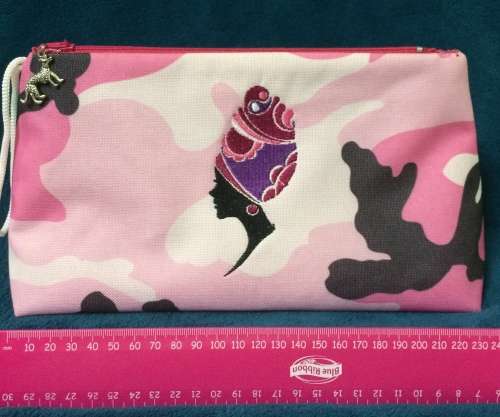 Embroidered Make Up Bag - Waterproof Canvas - Fully Lined