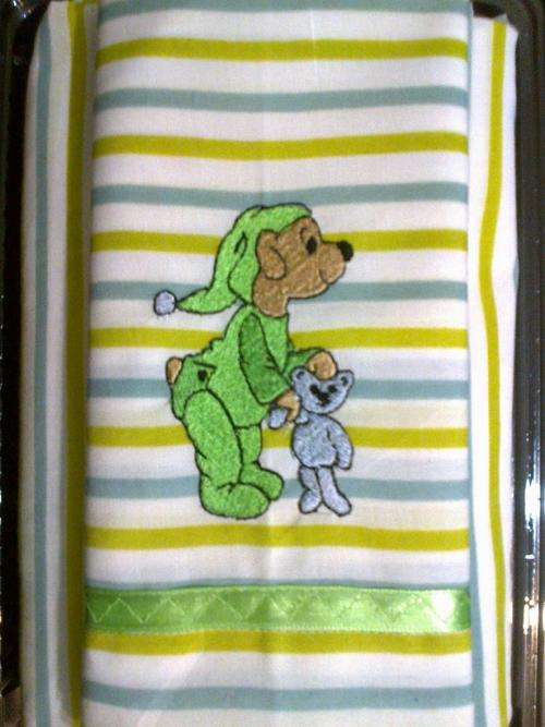 Striped Fitted Sheet for  Baby - Camping Cot