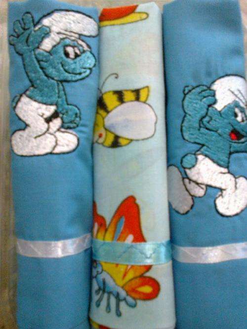 Set of 3 Pillowcases for Baby - Smurfies