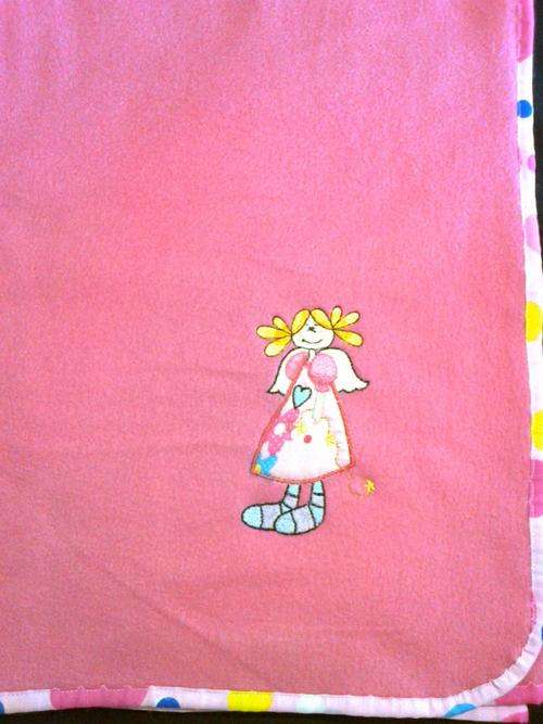 ***SPRING SPECIAL***LARGER Fleecy Blanket with Binding round the Edges - Fairie