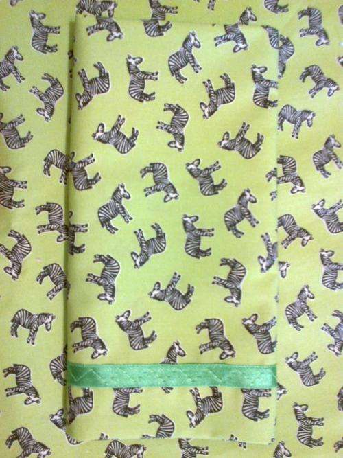 VALUE-FOR-MONEY RANGE - Lime Green Duvet Cover for Baby (Tiny Zebras)