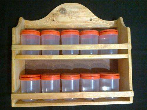 ***On Special***Pine Spice Rack - Containers included