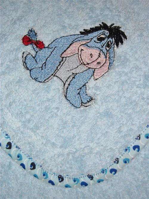 Blue Winnie the Pooh Burp Nappy