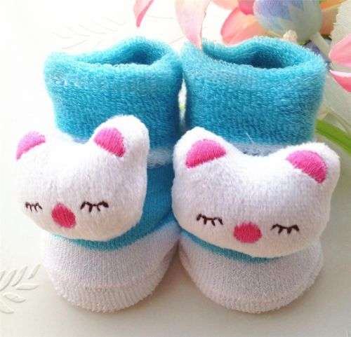 Blue 3D Baby Socks