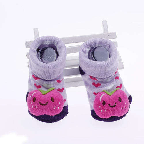 Super Cute 3D Non-Slip Baby Cartoon Socks - Face - Lilac & White