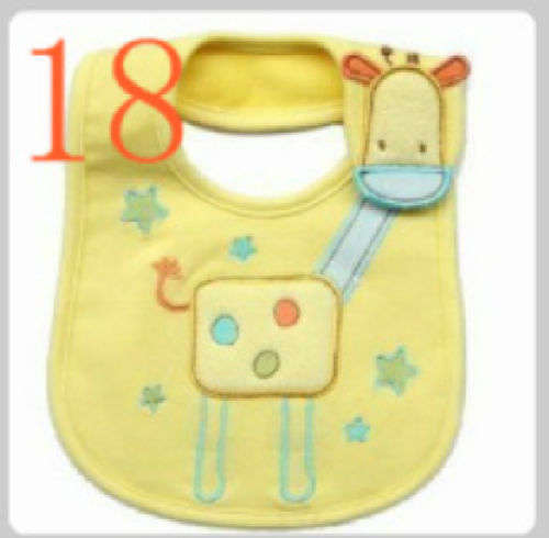 Appliqued Bib for Baby - Baby Giraffe