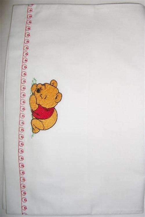 Baby Pooh Fitted Sheet & Pillowcase - Standard Camping Cot
