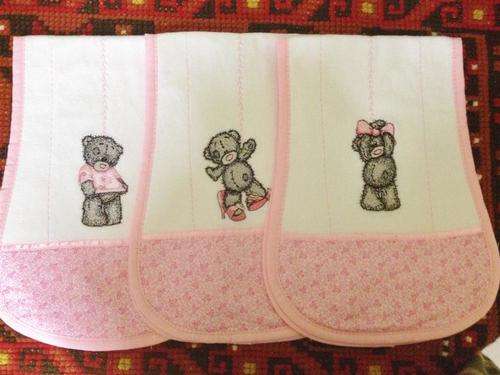 Peanut Shaped  - Set of 3 Tatty Teddy Dressing Up Burp Nappies