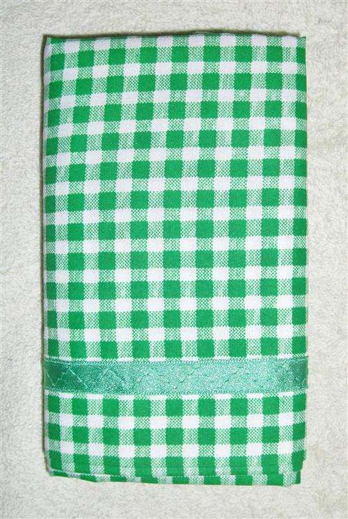 Green Check Baby Pillowcase