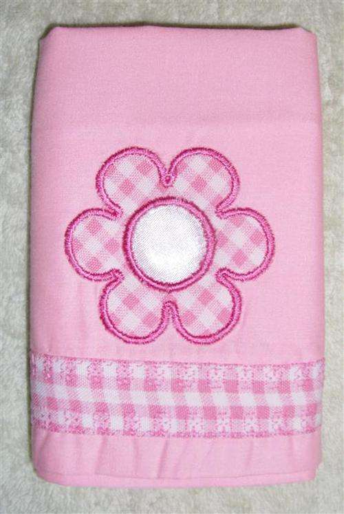 Applique Flower Embroidered Baby Pillowcase