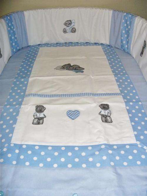 Embroidered Tatty Teddy Set for Baby - Duvet Cover, Bumper, & Pillowcase