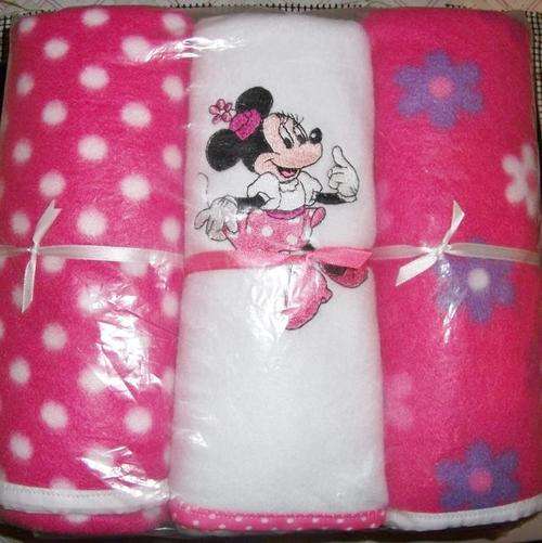 Lovely Gift! - Fleecy Baby Blankets - Triple Pack - Mnnie Mouse