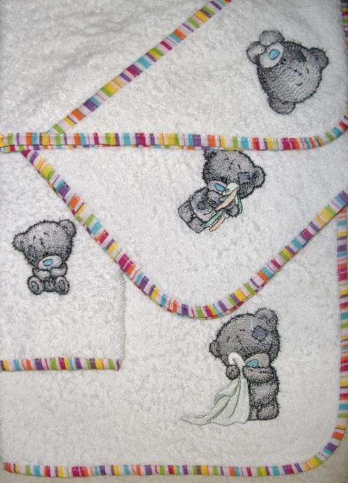 Tiny Tatty Teddy - Hooded Baby Towel,Burpie & Facecloth Set - Lovely Gift!