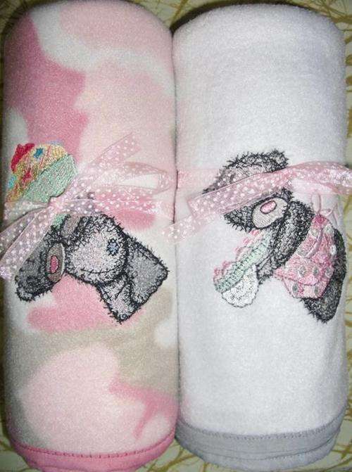Fleecy Baby Blankets - Twin Pack - Tatty Teddy Cupcake Collection