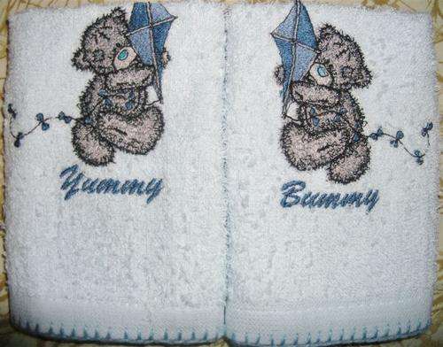 Tatty Teddy Face Cloth Set (Soft Baby Blue)