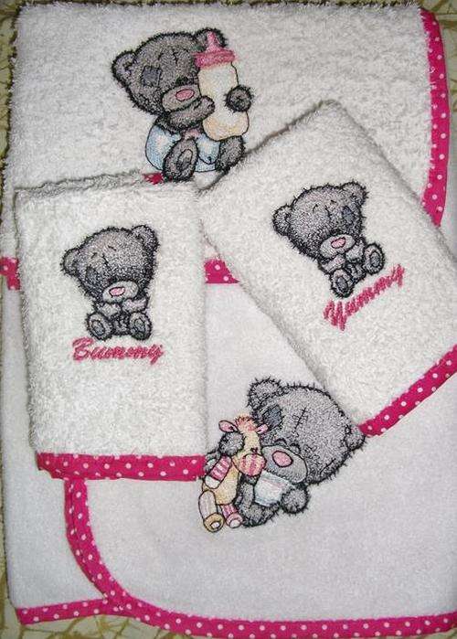 Lovely Gift! - Tiny Tatty Teddy Set - Blanket, Burpie & Face Cloths.